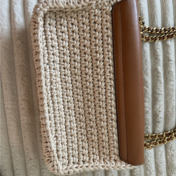 MICHAEL KORS Flora Appliqué Sloan Crochet and Leather Bag - Picture 6 of 7